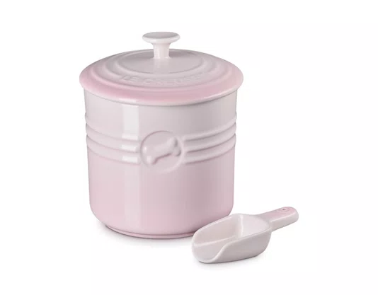 Porta Ração com Dosador Pet Collection Le Creuset Shell Pink 2,3 L