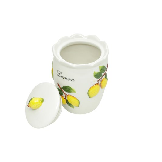 Pote de Cerâmica Com Tampa Hermética Lemons Rojemac 12 cm
