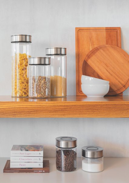 Pote de Vidro com Tampa Inox Purezza Tramontina 1 L