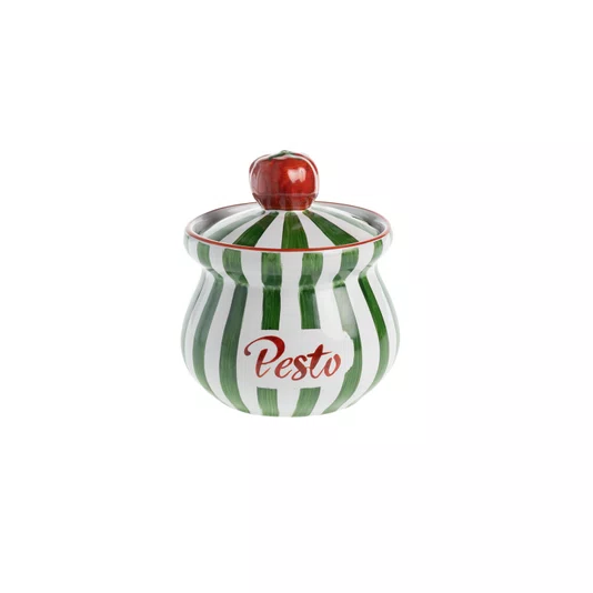 Pote em Cerâmica Molho Pesto Toscana Verde
