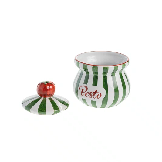 Pote em Cerâmica Molho Pesto Toscana Verde