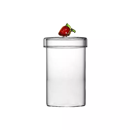 Pote em Vidro Borossilicato Morango 750 ml
