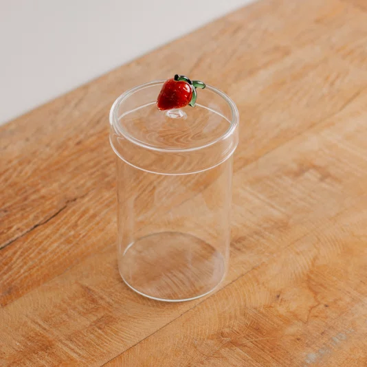 Pote em Vidro Borossilicato Morango 750 ml