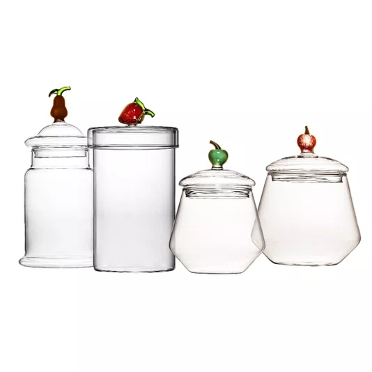 Pote em Vidro Borossilicato Pera 550ml