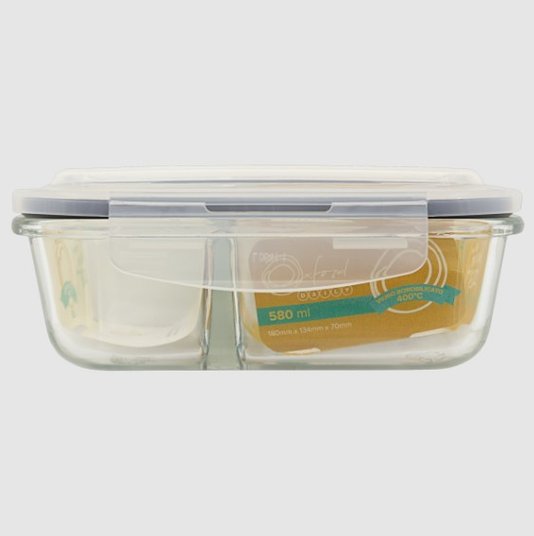 Pote Hermético de Vidro Quadrado Temperado Oxford 580 ml