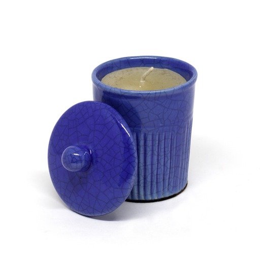 Potinho Friso Com Vela Azul Taj Home