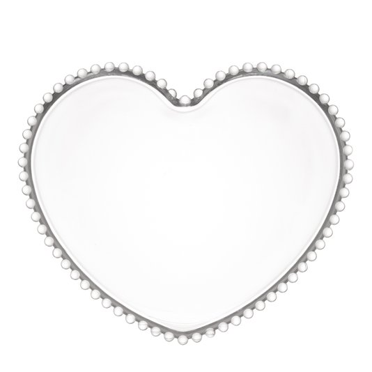 Prato de Cristal Coração Pearl Wolff