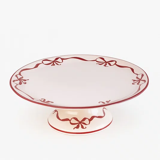 Prato de Bolo Charlote Laço Luiz Salvador 28,5cm x 12cm