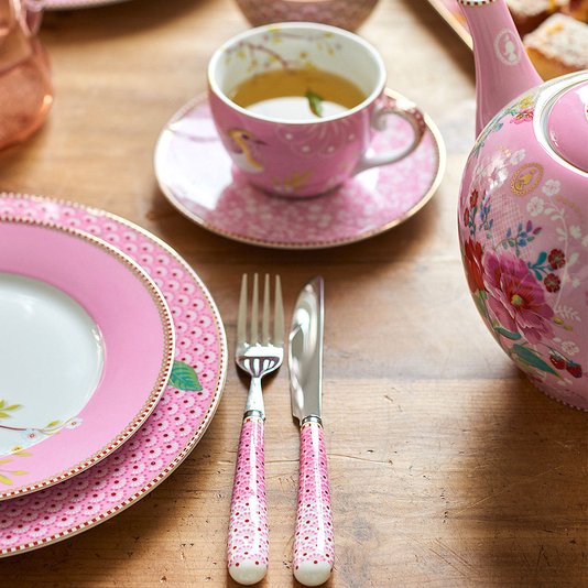 Prato de Jantar Floral Rose Pip Studio Rosa
