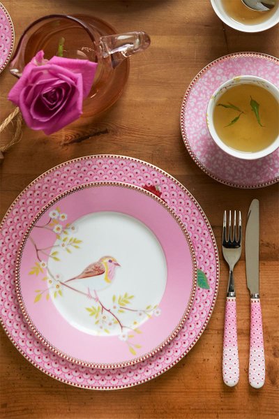 Prato de Jantar Floral Rose Pip Studio Rosa