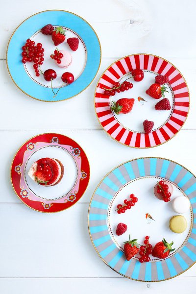 Prato de Jantar Love Birds Pip Studio Azul Stripes