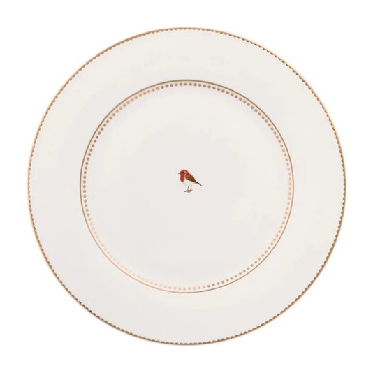 Prato de Jantar Love Birds Pip Studio Branco
