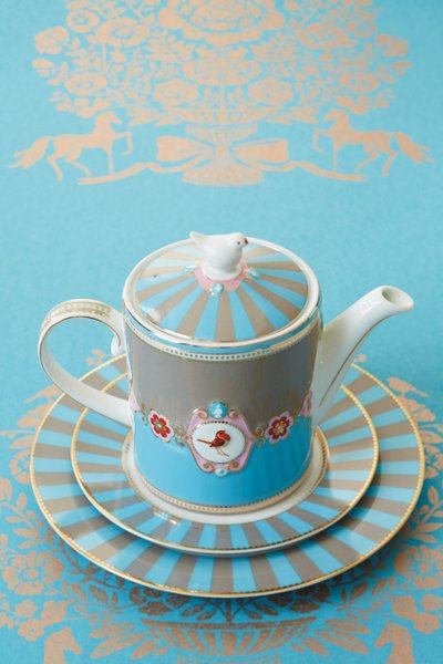 Prato de Pão Love Birds Pip Studio Azul Stripes
