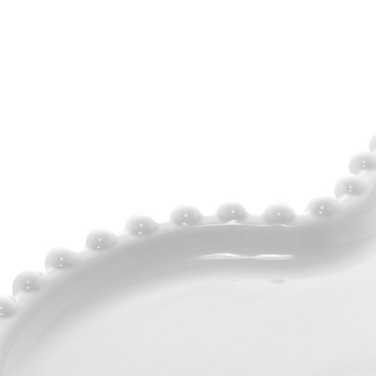 Prato de Porcelana Coração Bon Gourmet Branco