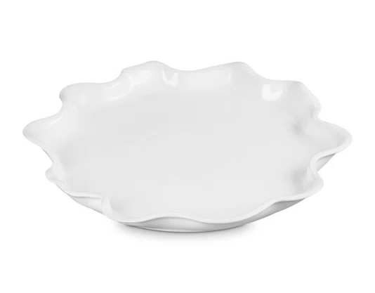 Prato de Servir Ruffle Le Creuset Branco 36cm