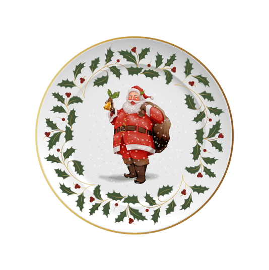 Prato de Sobremesa de Papai Noel Versa Germer 22 cm
