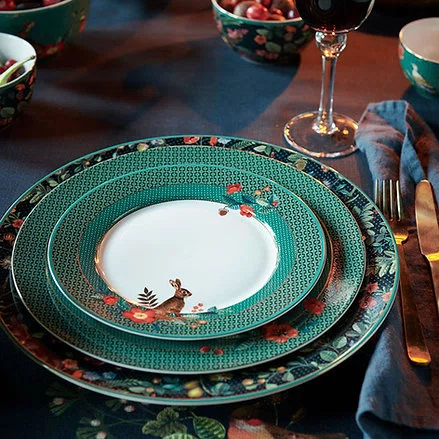 Prato De Sobremesa Rabbit Winter Wonderland Pip Studio Verde