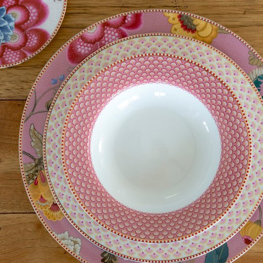 Prato de Sopa Bloomingtales Floral Fantasy Pip Studio Rosa