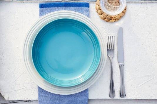 Prato Fundo Cerâmica Le Creuset Azul Caribe 22 cm