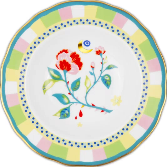 Prato Fundo Flor em Porcelana Mamma Mia Baci Milano