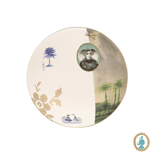 Prato Fundo Palm Heritage Pip Studio Branco 18 cm