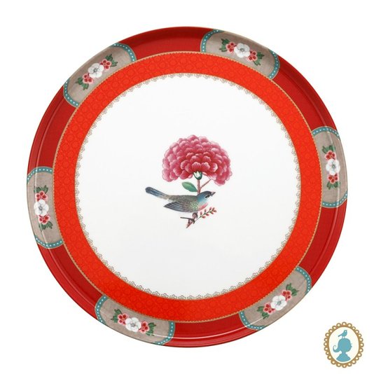 Prato Para Bolo Blushing Birds Pip Studio Vermelho
