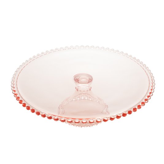 Prato para Bolo com Pé Wolff Rosé 31x11 cm