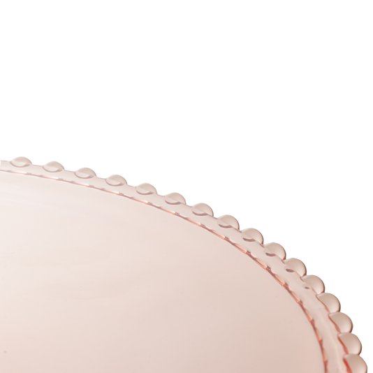 Prato para Bolo com Pé Wolff Rosé 31x11 cm