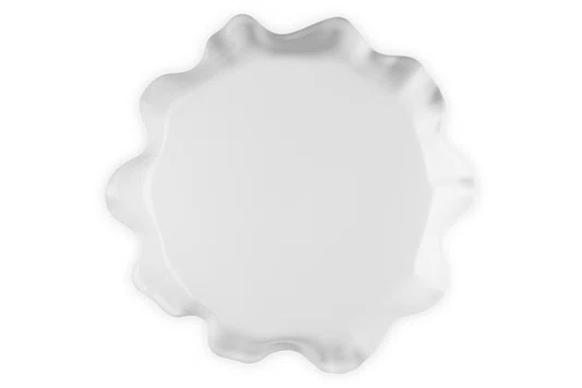 Prato para Bolo com Pé Ruffle Le Creuset Branco 28cm