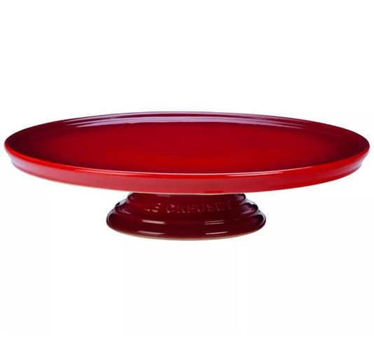 Prato para Bolo de Cerâmica Le Creuset Vermelho 30 cm

