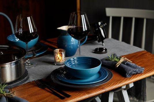 Prato Raso de Cerâmica Le Creuset Azul Caribe 27 cm