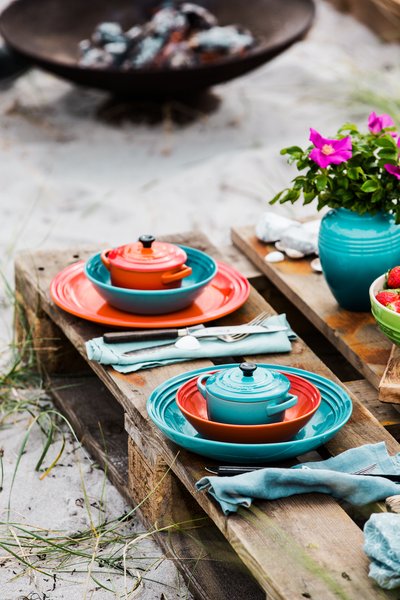 Prato Raso de Cerâmica Le Creuset Azul Caribe 27 cm