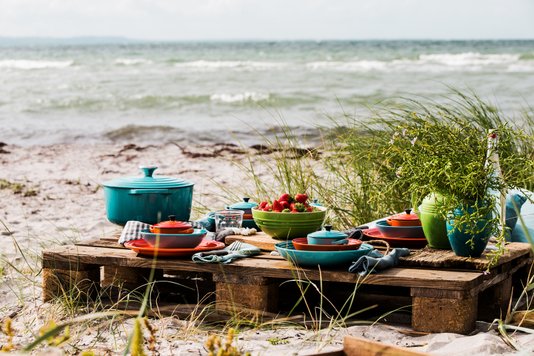 Prato Raso de Cerâmica Le Creuset Azul Caribe 27 cm