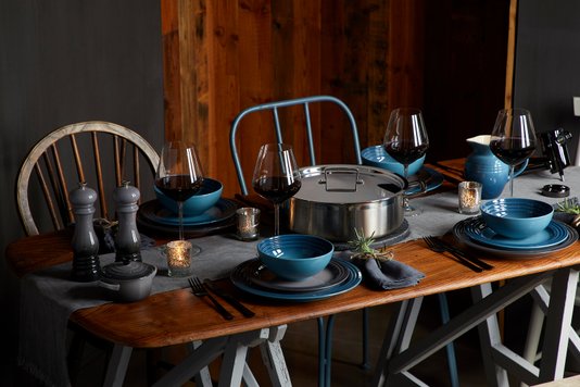 Prato Raso de Cerâmica Le Creuset Azul Caribe 27 cm