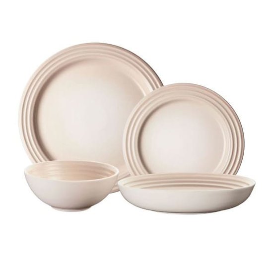 Prato Raso de Cerâmica Le Creuset Meringue 22 cm