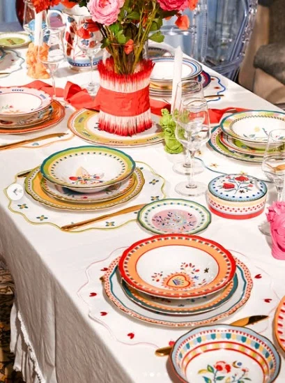 Prato Raso Árvore da Vida em Porcelana Mamma Mia Baci Milano