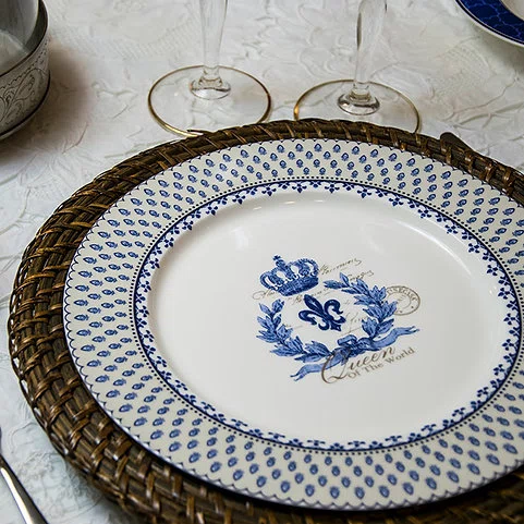 Prato Raso Jantar Blue Dream Finecasa 27 cm