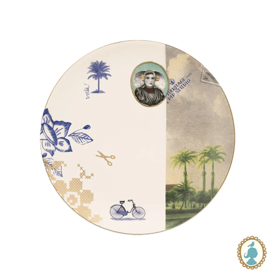 Prato Raso Palm Heritage Pip Studio Branco 20 cm