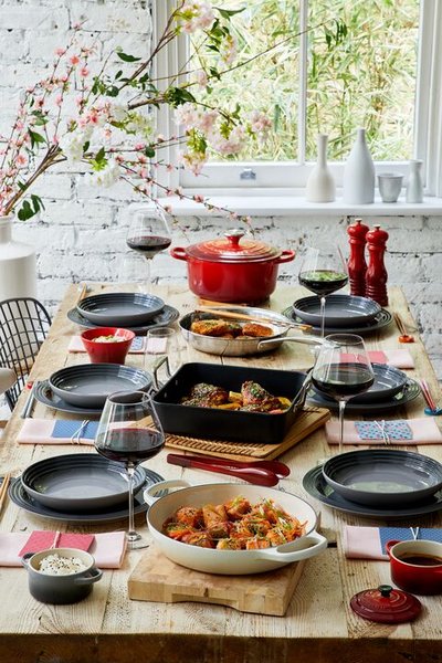 Prato Redondo Fundo em Cerâmica Le Creuset Flint 22 cm