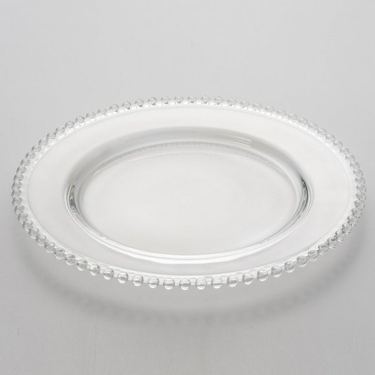 Prato Sousplat Cristal Pearl Wolff Transparente 31,5 cm