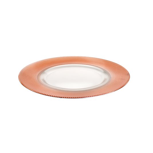 Prato Sousplat em Vidro Wolff Rose Gold 32 cm