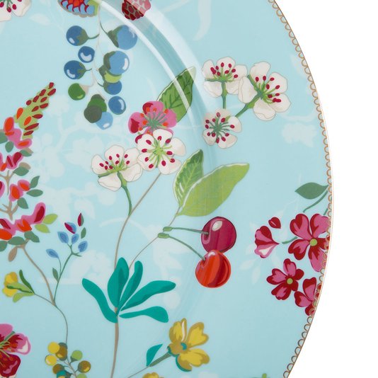 Prato Sousplat Hummingbirds Floral Pip Studio Azul 32 cm