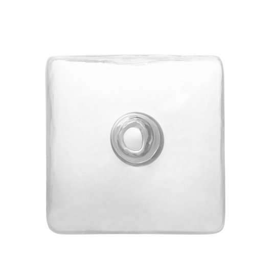 Queijeira de Madeira com Tampa de Vidro Xadrez Bon Gourmet 19x14cm