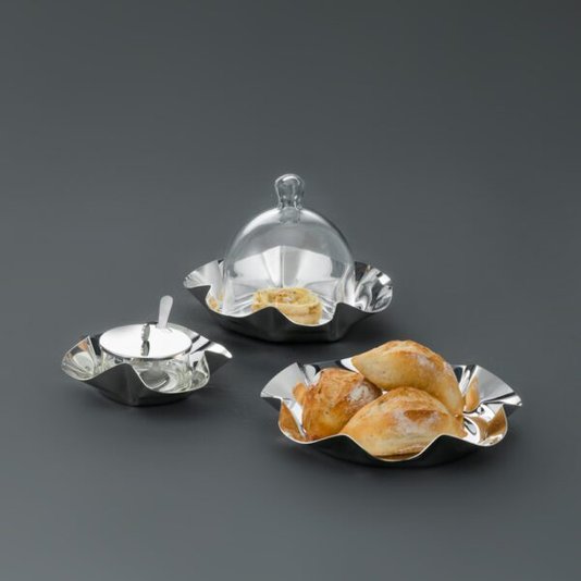 Queijeira Fiori Com Colher Aço Inox Riva Prataria