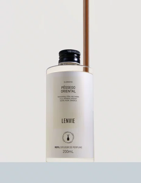 Refil Difusor De Perfume Pêssego Oriental Lenvie 200 ml