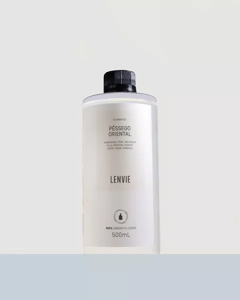 Refil Sabonete Líquido Pâssego Oriental Lenvie 500 ml