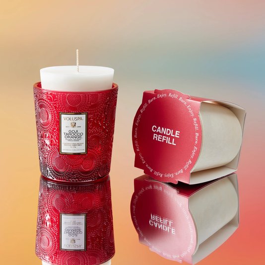 Refil Vela Copo Classico Goji Tarocco Orange 60 Horas Voluspa