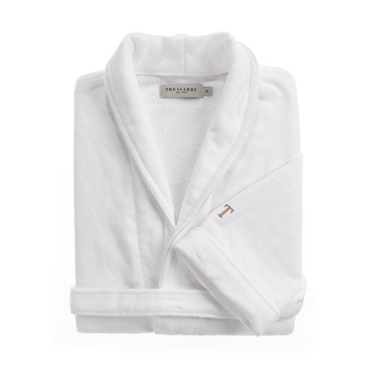 Roupão Feminino Amália GG Trussardi Branco/Nocciola