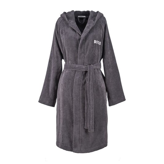 Roupão Feminino Plain com Capuz Tamanho G Boss Home Grafite