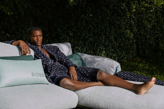 Roupão Masculino BMonogram M Boss Home Estampado